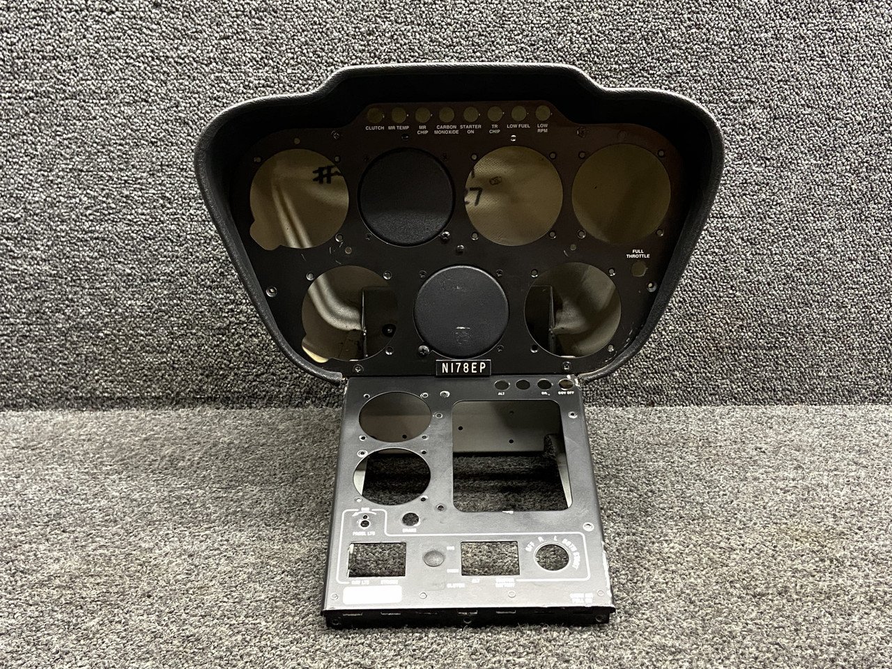 B051-1, B197-1 Robinson R22 Seven Instrument Console Cover with Panels B051-1, B197-1 Robinson R22 Seven Instrument Console Cover with Panels