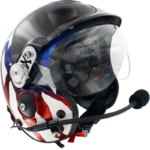 Bonehead Aries Nova Flight Helmet With Comms & Visor