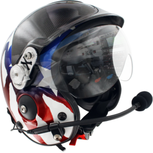Bonehead Aries Nova Flight Helmet With Comms & Visor